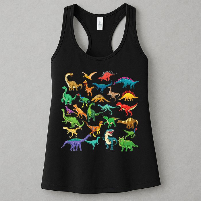 Types Of Dinosaurs Graphics Dino Identification Womens Tank Top