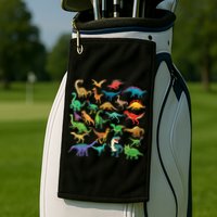 Types Of Dinosaurs Graphics Dino Identification Golf Towel