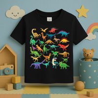Types Of Dinosaurs Graphics Dino Identification Toddler T-Shirt