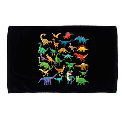 Types Of Dinosaurs Graphics Dino Identification Microfiber Hand Towel
