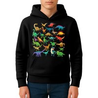 Types Of Dinosaurs Graphics Dino Identification Kids Hoodie
