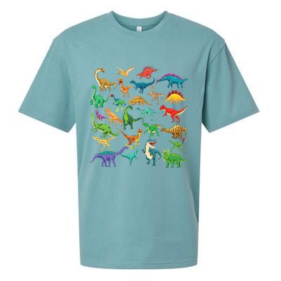 Types Of Dinosaurs Graphics Dino Identification Sueded Cloud Jersey T-Shirt