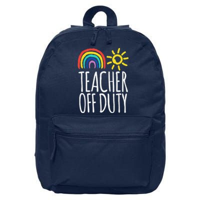 Teacher Off Duty End Of School 16 in Basic Backpack