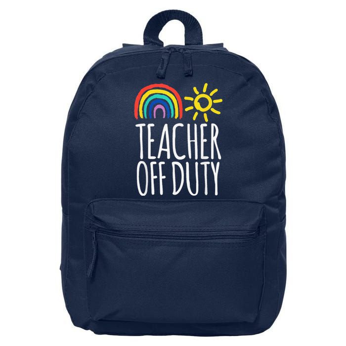 Teacher Off Duty End Of School 16 in Basic Backpack