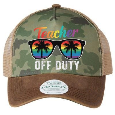 Teacher Off Duty Last Day Of School Teacher Summer Legacy Tie Dye Trucker Hat