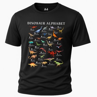 Types Of Dinosaurs Alphabet Abc Dino Identification Az Performance Shirt