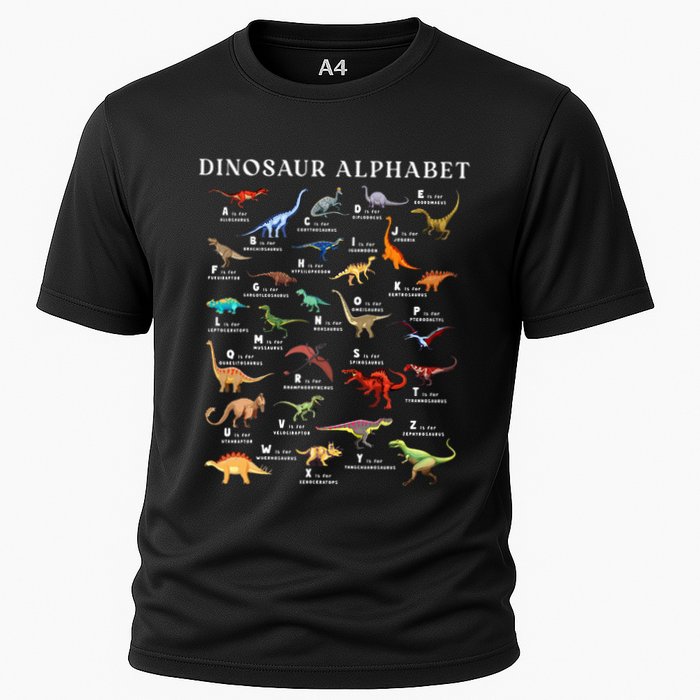 Types Of Dinosaurs Alphabet Abc Dino Identification Az Performance Shirt