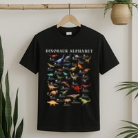 Types Of Dinosaurs Alphabet Abc Dino Identification Az T-Shirt