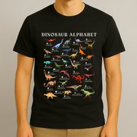 Types Of Dinosaurs Alphabet Abc Dino Identification Az T-Shirt