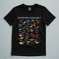Types Of Dinosaurs Alphabet Abc Dino Identification Az T-Shirt