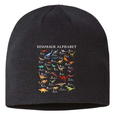 Types Of Dinosaurs Alphabet Abc Dino Identification Az Sustainable Beanie