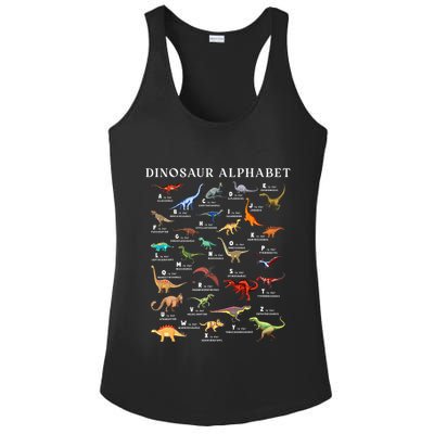 Types Of Dinosaurs Alphabet Abc Dino Identification Az Ladies PosiCharge Competitor Racerback Tank