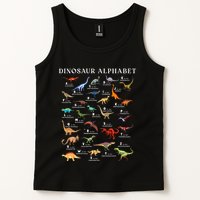 Types Of Dinosaurs Alphabet Abc Dino Identification Az Tank Top