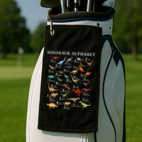 Types Of Dinosaurs Alphabet Abc Dino Identification Az Golf Towel