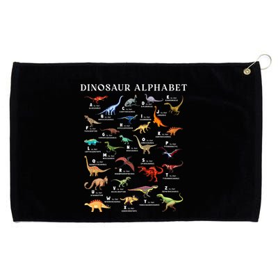 Types Of Dinosaurs Alphabet Abc Dino Identification Az Grommeted Golf Towel