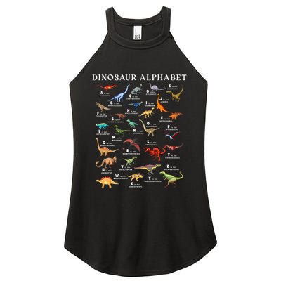 Types Of Dinosaurs Alphabet Abc Dino Identification Az Women's Perfect Tri Rocker Tank
