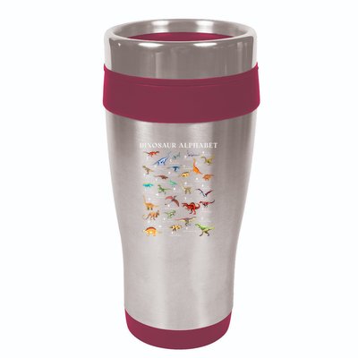 Types Of Dinosaurs Alphabet Abc Dino Identification Az 16oz Travel Tumbler