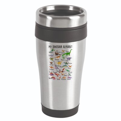 Types Of Dinosaurs Alphabet A Z Abc Dino Identification 16oz Travel Tumbler