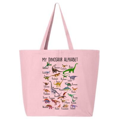 Types Of Dinosaurs Alphabet A Z Abc Dino Identification 25L Jumbo Tote