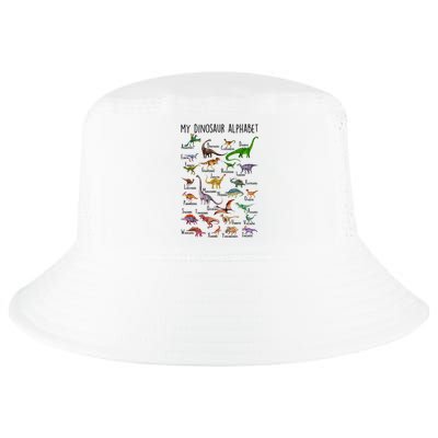 Types Of Dinosaurs Alphabet A Z Abc Dino Identification Cool Comfort Performance Bucket Hat