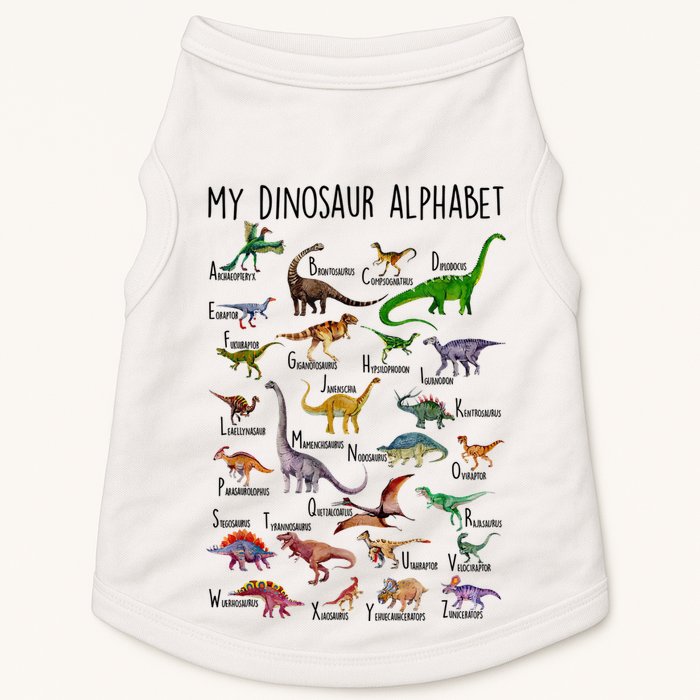 Types Of Dinosaurs Alphabet A Z Abc Dino Identification Doggie Tank
