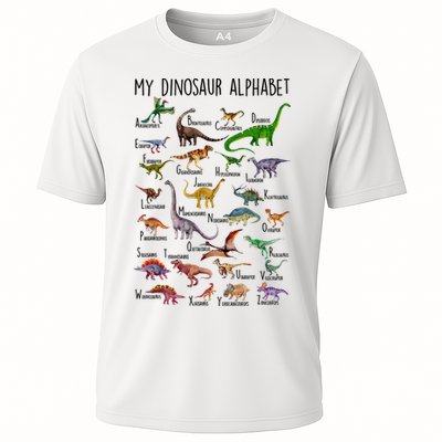 Types Of Dinosaurs Alphabet A Z Abc Dino Identification Performance Shirt