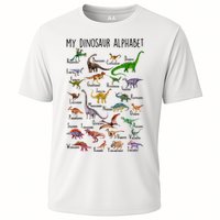 Types Of Dinosaurs Alphabet A Z Abc Dino Identification Performance Shirt