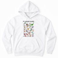 Types Of Dinosaurs Alphabet A Z Abc Dino Identification Hoodie