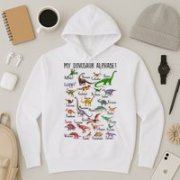 Types Of Dinosaurs Alphabet A Z Abc Dino Identification Hoodie