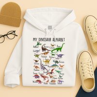 Types Of Dinosaurs Alphabet A Z Abc Dino Identification Hoodie