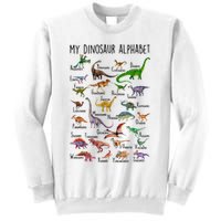 Types Of Dinosaurs Alphabet A Z Abc Dino Identification Sweatshirt