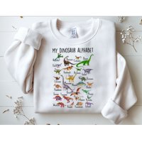 Types Of Dinosaurs Alphabet A Z Abc Dino Identification Sweatshirt