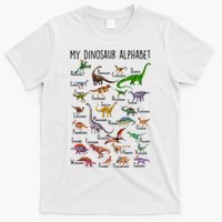 Types Of Dinosaurs Alphabet A Z Abc Dino Identification T-Shirt