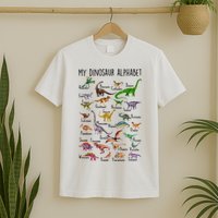 Types Of Dinosaurs Alphabet A Z Abc Dino Identification T-Shirt