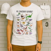 Types Of Dinosaurs Alphabet A Z Abc Dino Identification T-Shirt