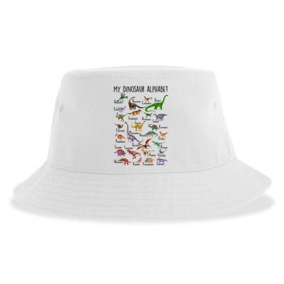 Types Of Dinosaurs Alphabet A Z Abc Dino Identification Sustainable Bucket Hat