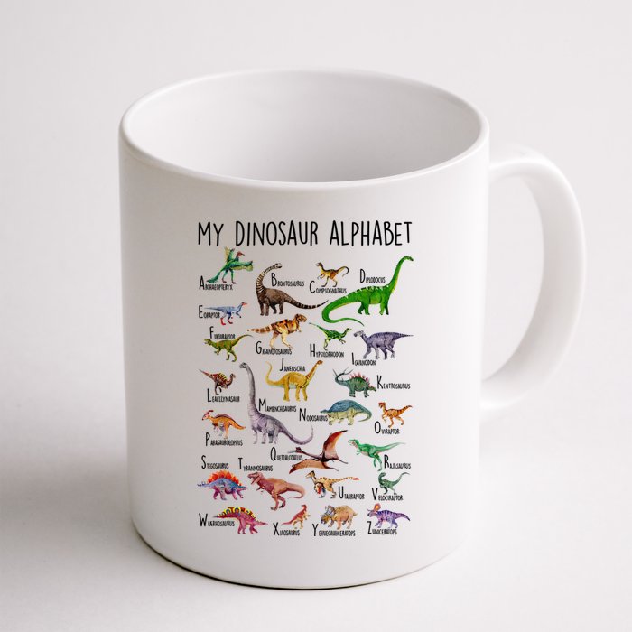 Types Of Dinosaurs Alphabet A Z Abc Dino Identification Mug