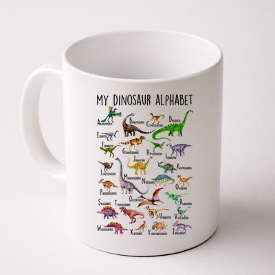 Types Of Dinosaurs Alphabet A Z Abc Dino Identification Mug