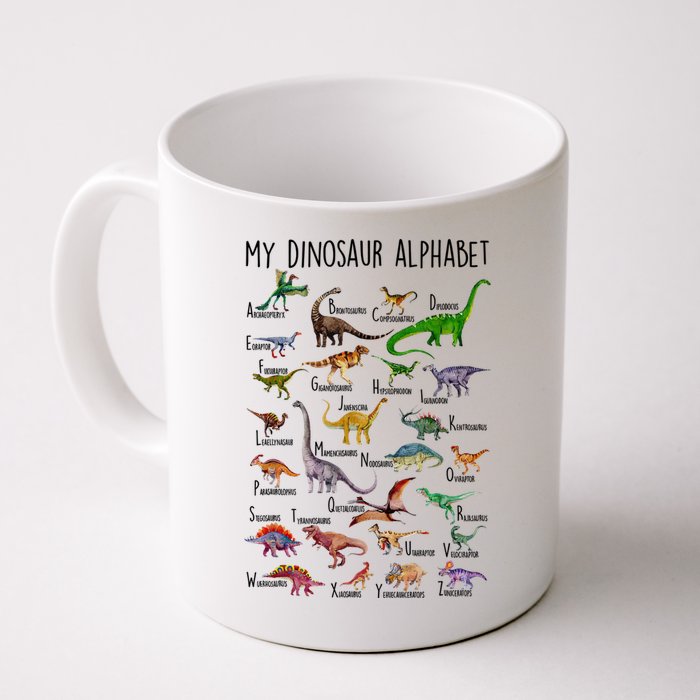 Types Of Dinosaurs Alphabet A Z Abc Dino Identification Mug