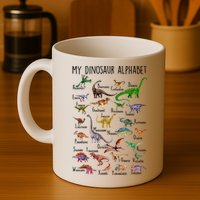 Types Of Dinosaurs Alphabet A Z Abc Dino Identification Mug