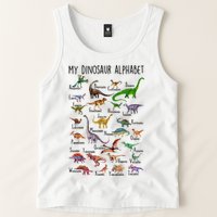 Types Of Dinosaurs Alphabet A Z Abc Dino Identification Tank Top