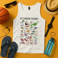 Types Of Dinosaurs Alphabet A Z Abc Dino Identification Tank Top