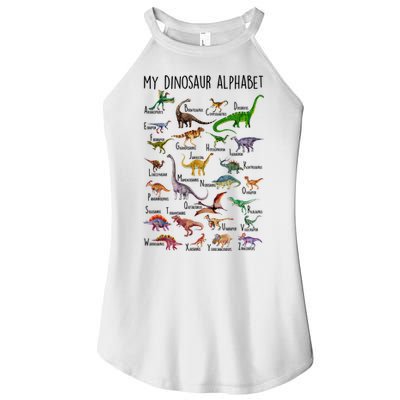 Types Of Dinosaurs Alphabet A Z Abc Dino Identification Women's Perfect Tri Rocker Tank