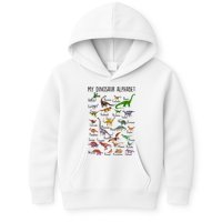 Types Of Dinosaurs Alphabet A Z Abc Dino Identification Kids Hoodie
