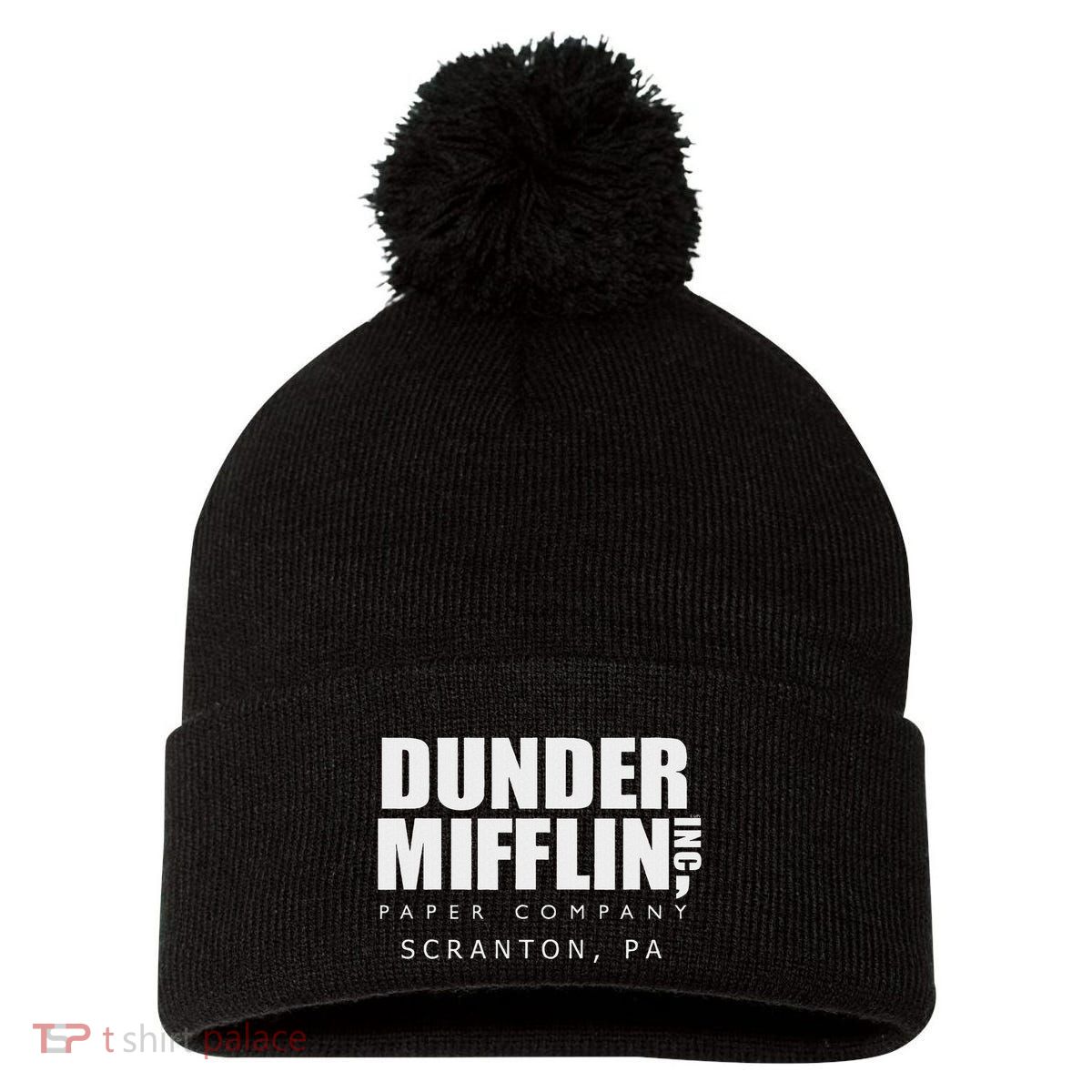 The Office Dunder Mifflin Scranton Pa Pom Pom 12in Knit Beanie