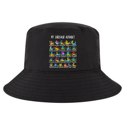 Types Of Dinosaurs Alphabet ABC Back To School Student Kids Cool Comfort Performance Bucket Hat