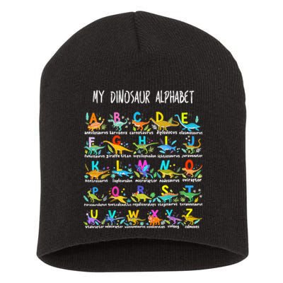 Types Of Dinosaurs Alphabet ABC Back To School Student Kids Short Acrylic Beanie