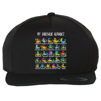 Types Of Dinosaurs Alphabet ABC Back To School Student Kids Wool Snapback Cap