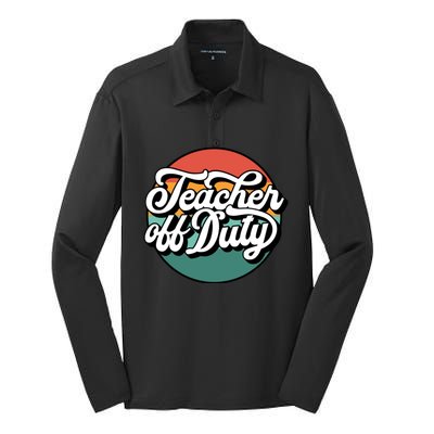 Teacher Off Duty Silk Touch Performance Long Sleeve Polo