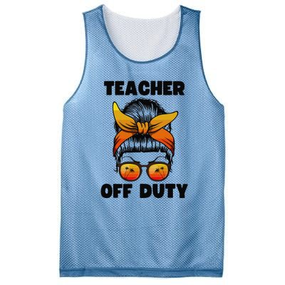 Teacher Off Duty Happy Last Day Of School Teacher Mesh Reversible Basketball Jersey Tank